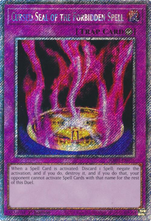 Cursed Seal of the Forbidden Spell (Platinum Secret Rare) [RA03-EN076] Platinum Secret Rare | Total Play