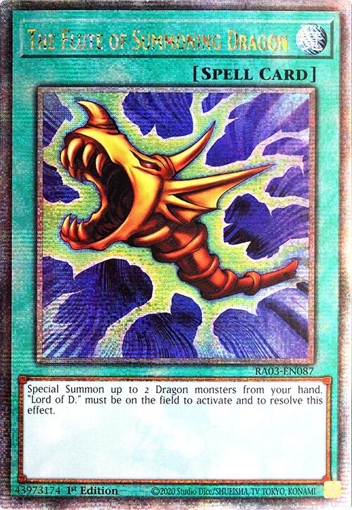 The Flute of Summoning Dragon (Quarter Century Secret Rare) [RA03-EN087] Quarter Century Secret Rare | Total Play