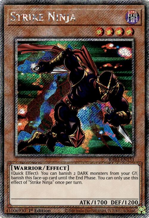 Strike Ninja (Platinum Secret Rare) [RA03-EN131] Platinum Secret Rare | Total Play