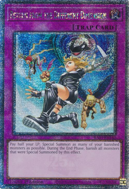 Return from the Different Dimension (Quarter Century Secret Rare) [RA03-EN140] Quarter Century Secret Rare | Total Play