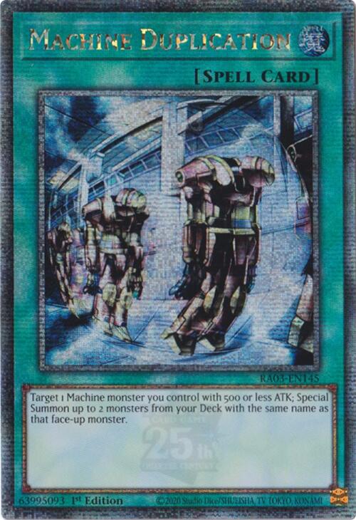 Machine Duplication (Quarter Century Secret Rare) [RA03-EN145] Quarter Century Secret Rare | Total Play