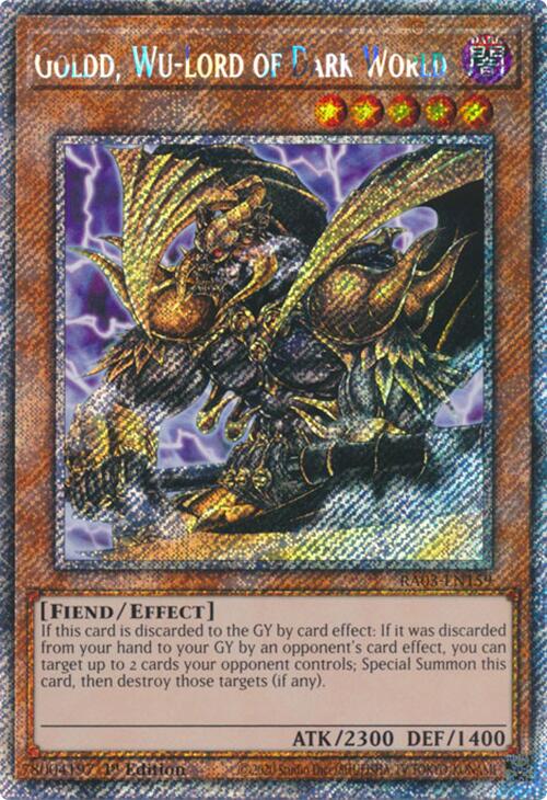 Goldd, Wu-Lord of Dark World (Platinum Secret Rare) [RA03-EN159] Platinum Secret Rare | Total Play