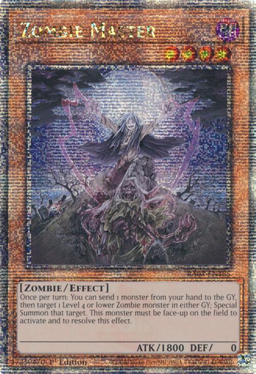 Zombie Master (Quarter Century Secret Rare) [RA03-EN185] Quarter Century Secret Rare | Total Play