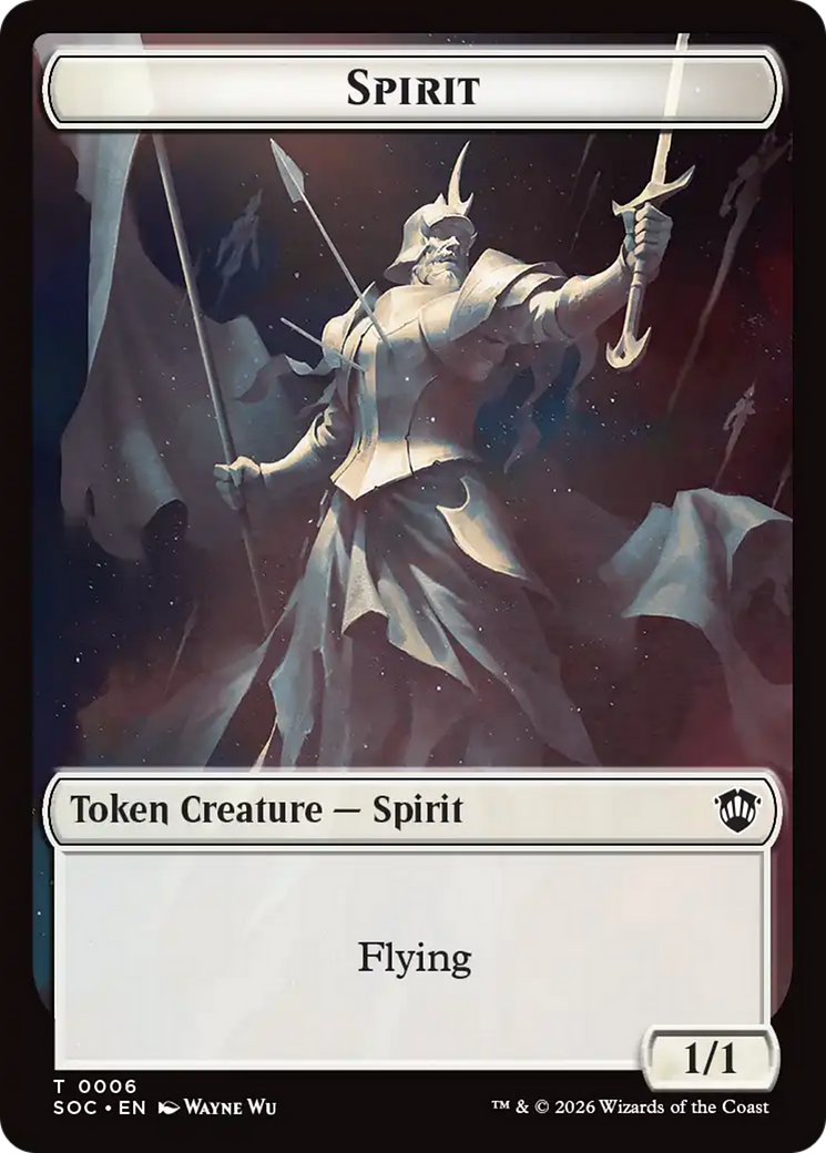 Spirit (0006) // Illusion Double-Sided Token [Secrets of Strixhaven Commander Tokens] | Total Play