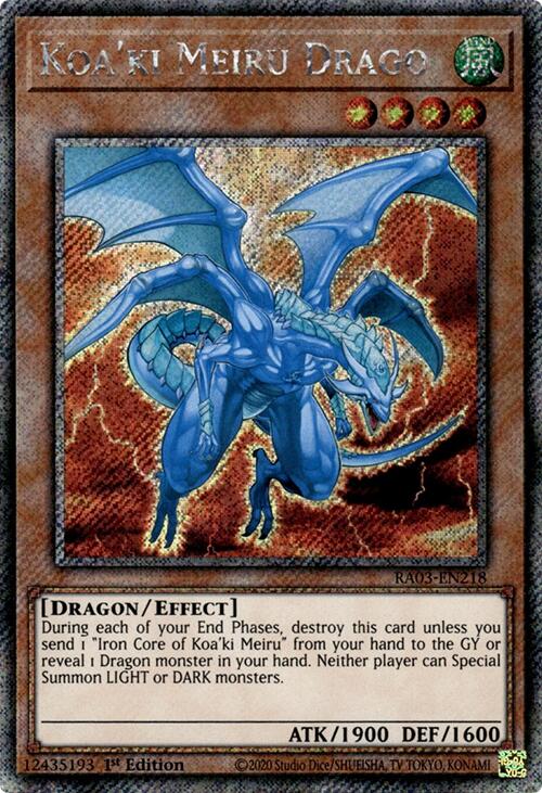 Koa'ki Meiru Drago (Platinum Secret Rare) [RA03-EN218] Platinum Secret Rare | Total Play