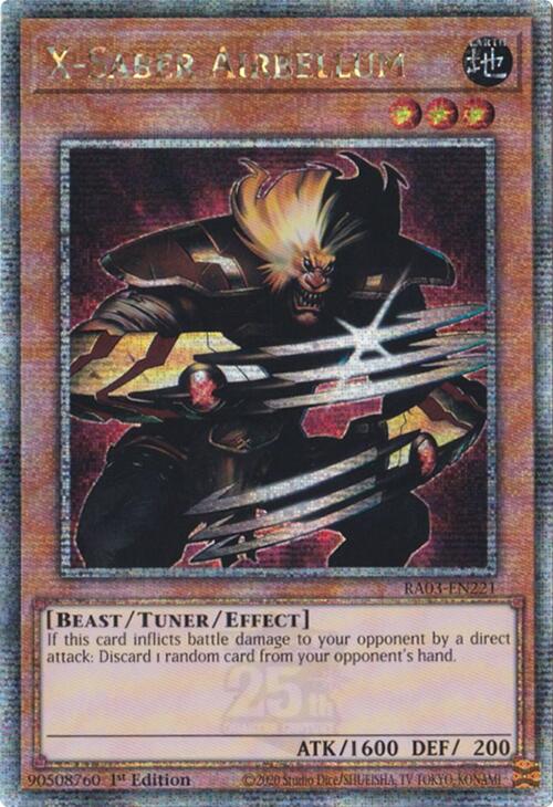 X-Saber Airbellum (Quarter Century Secret Rare) [RA03-EN221] Quarter Century Secret Rare | Total Play