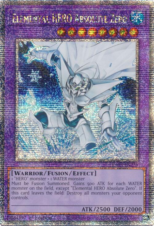 Elemental HERO Absolute Zero (Quarter Century Secret Rare) [RA03-EN231] Quarter Century Secret Rare | Total Play