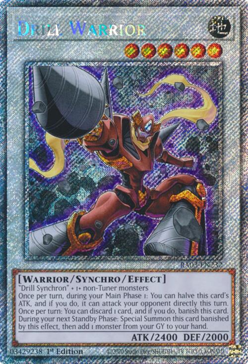 Drill Warrior (Platinum Secret Rare) [RA03-EN232] Platinum Secret Rare | Total Play