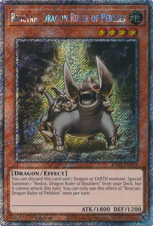 Reactan, Dragon Ruler of Pebbles (Platinum Secret Rare) [RA03-EN254] Platinum Secret Rare | Total Play