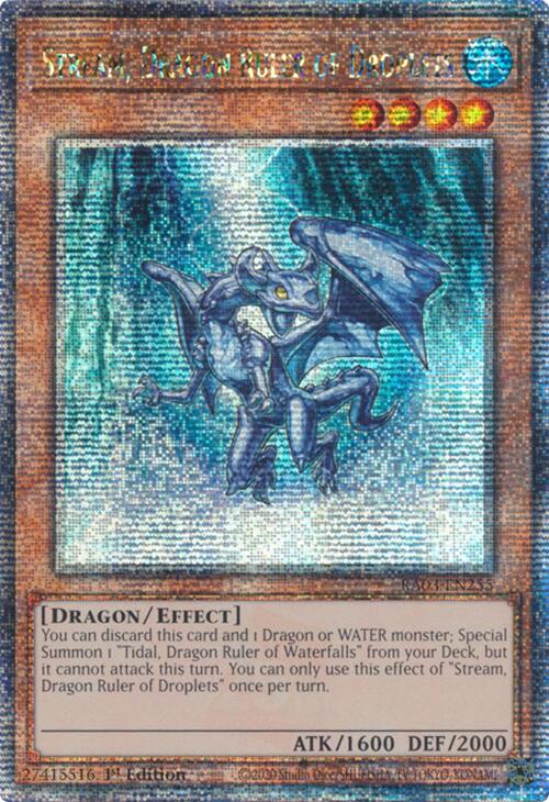 Stream, Dragon Ruler of Droplets (Quarter Century Secret Rare) [RA03-EN255] Quarter Century Secret Rare | Total Play