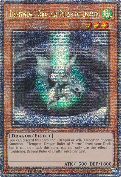 Lightning, Dragon Ruler of Drafts (Quarter Century Secret Rare) [RA03-EN257] Quarter Century Secret Rare | Total Play