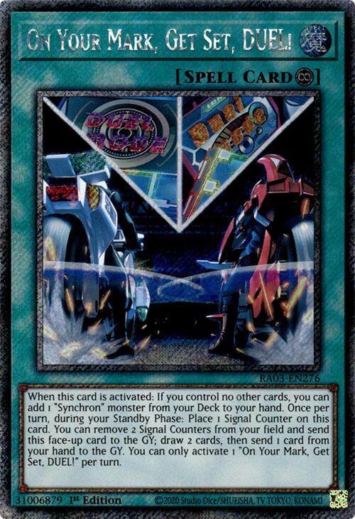 On Your Mark, Get Set, DUEL! (Platinum Secret Rare) [RA03-EN276] Platinum Secret Rare | Total Play