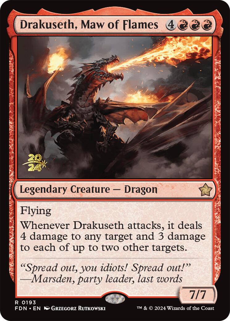 Drakuseth, Maw of Flames [Foundations Prerelease Promos] | Total Play