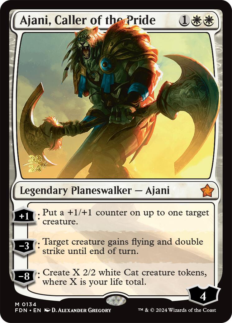 Ajani, Caller of the Pride [Foundations Prerelease Promos] | Total Play