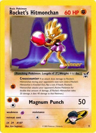 Rocket's Hitmonchan (9) (Jumbo Card) [Best of Promos] | Total Play