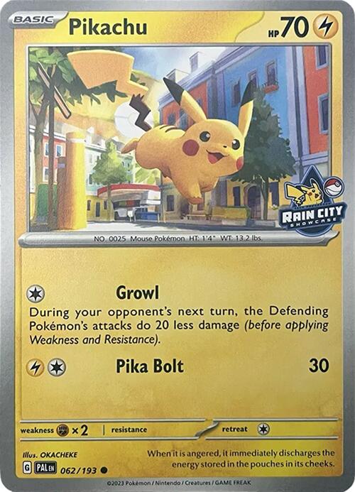 Pikachu (062/193) (Rain City Showcase) [Miscellaneous Cards] | Total Play