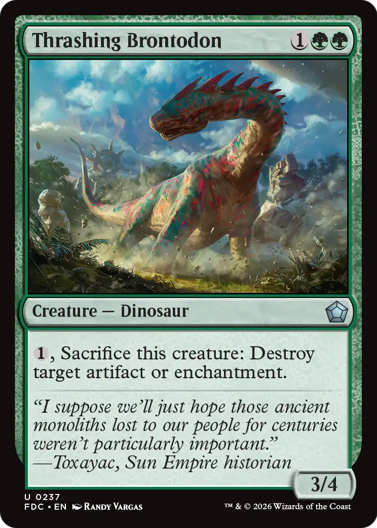 Thrashing Brontodon [Foundations Commander] | Total Play