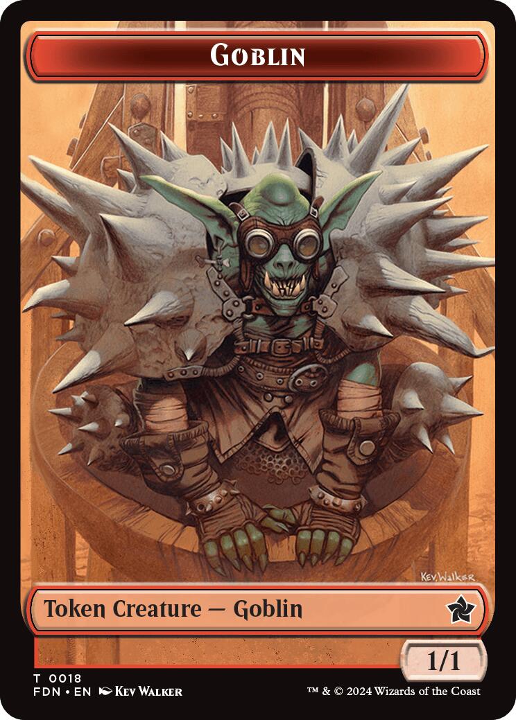 Drake // Goblin Doubled-Sided Token [Foundations Tokens] | Total Play