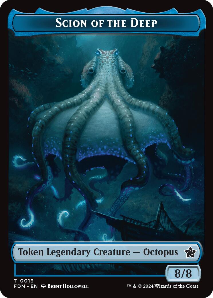 Scion of the Deep // Koma's Coil Doubled-Sided Token [Foundations Tokens] | Total Play