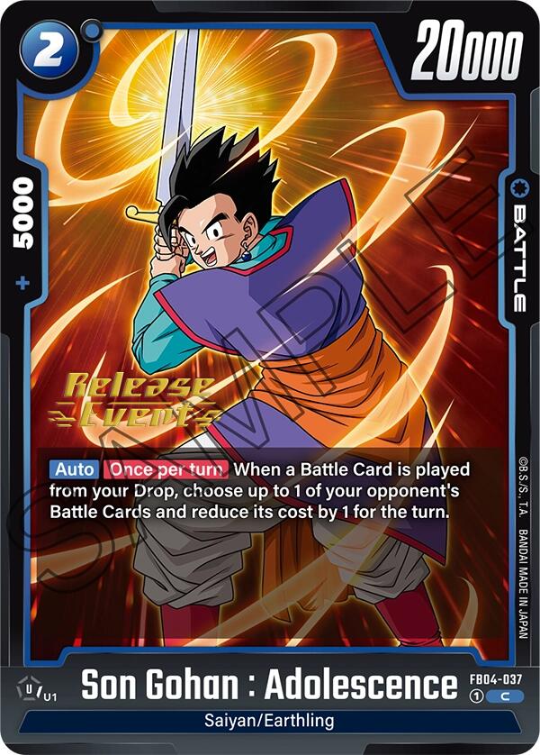 Son Gohan : Adolescence (FB04-037) [Ultra Limit Release Event Cards] | Total Play
