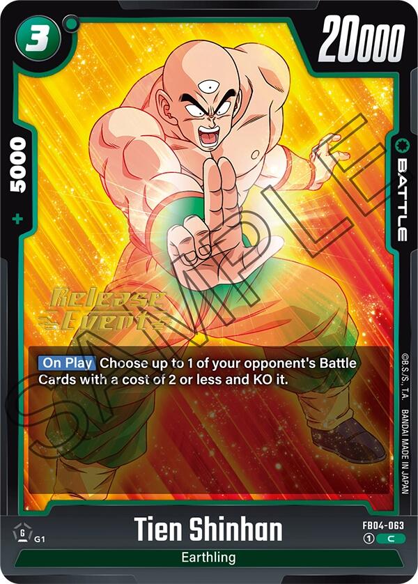 Tien Shinhan (FB04-063) [Ultra Limit Release Event Cards] | Total Play