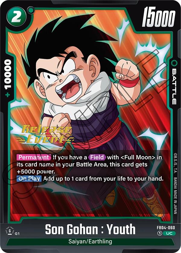 Son Gohan : Youth [Ultra Limit Release Event Cards] | Total Play