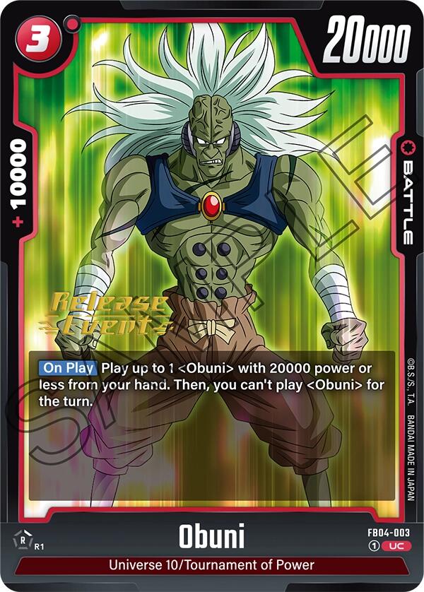 Obuni [Ultra Limit Release Event Cards] | Total Play