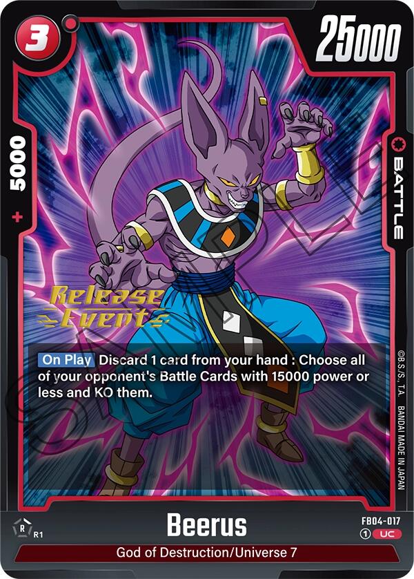 Beerus [Ultra Limit Release Event Cards] | Total Play