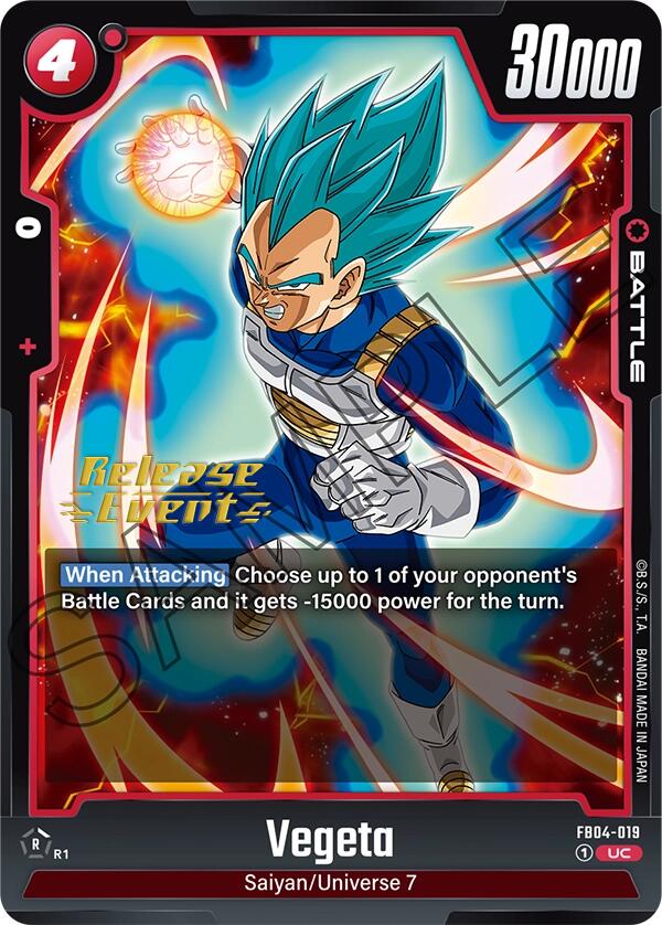 Vegeta (FB04-019) [Ultra Limit Release Event Cards] | Total Play