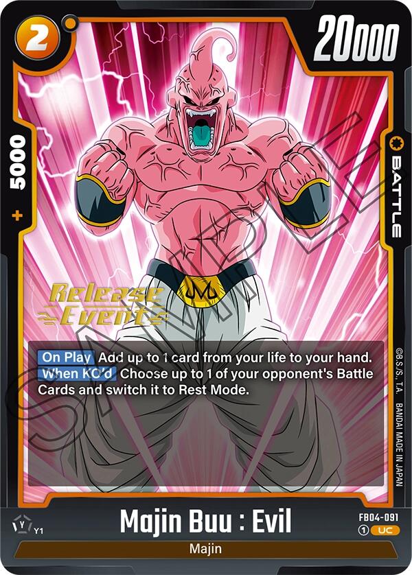 Majin Buu : Evil (FB04-091) [Ultra Limit Release Event Cards] | Total Play