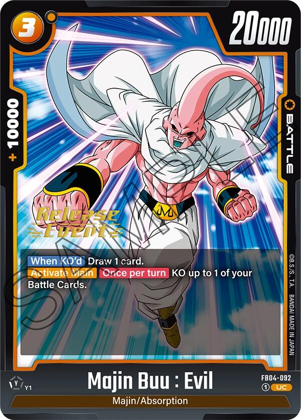 Majin Buu : Evil (FB04-092) [Ultra Limit Release Event Cards] | Total Play