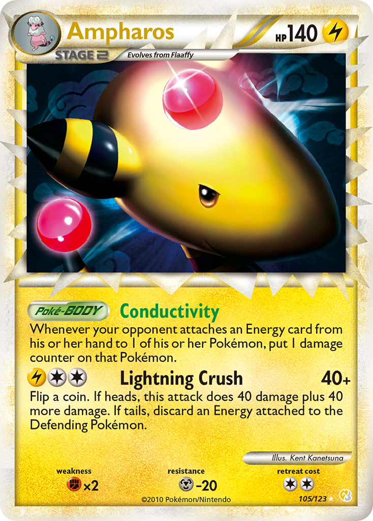 Ampharos (105/123) [HeartGold & SoulSilver: Base Set] | Total Play