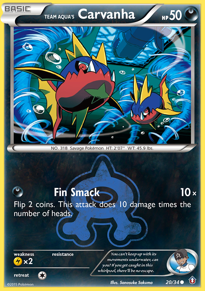 Team Aqua's Carvanha (20/34) [XY: Double Crisis] | Total Play