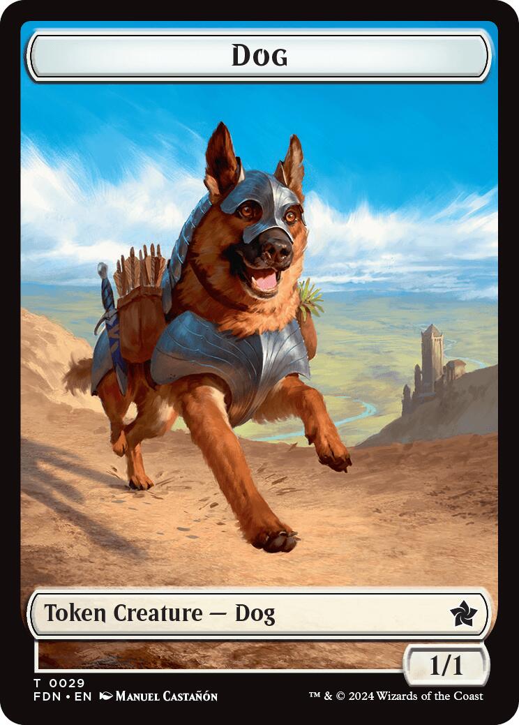 Dog // Beast (0033) Double-Sided Token [Foundations Tokens] | Total Play