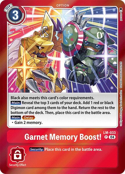 Garnet Memory Boost! [LM-033] [Special Limited Set] | Total Play