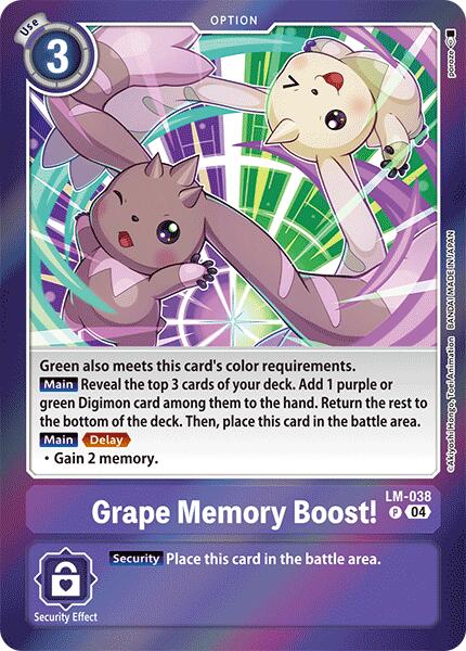 Grape Memory Boost! [LM-038] [Special Limited Set] | Total Play