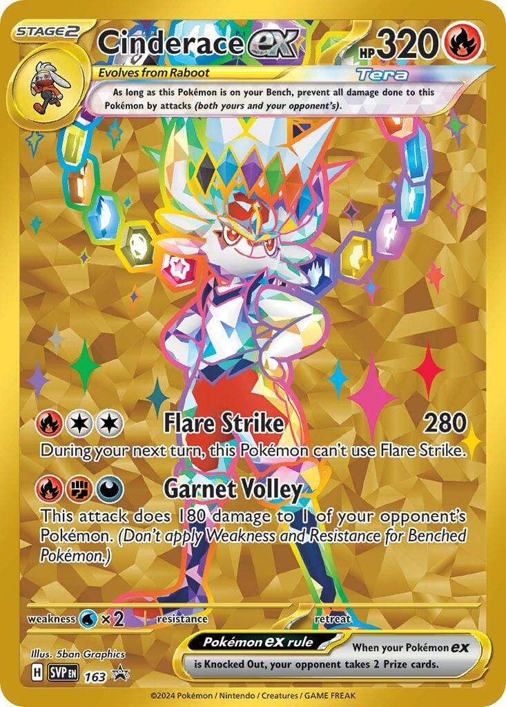 Cinderace ex (163) [Scarlet & Violet: Black Star Promos] | Total Play