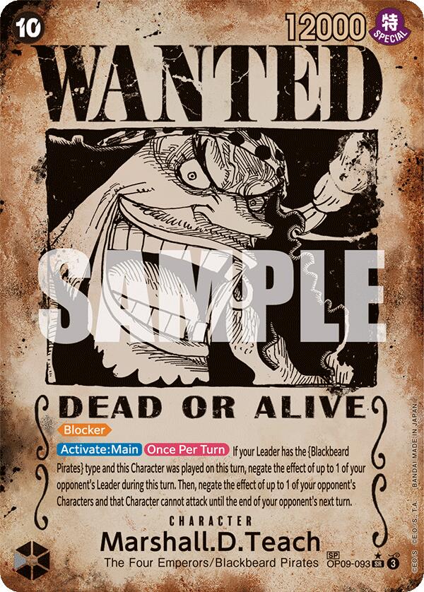 Marshall.D.Teach (Wanted Poster) [Emperors in the New World] | Total Play