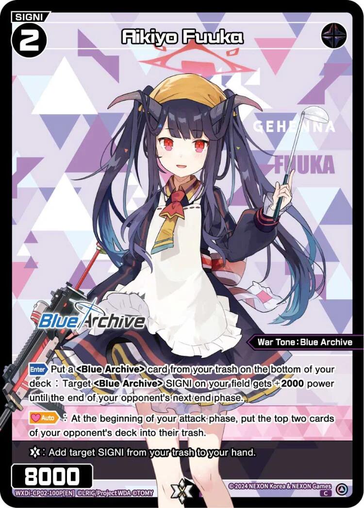 Aikiyo Fuuka (Parallel) (WXDi-CP02-100P[EN]) [Blue Archive DIVA] | Total Play