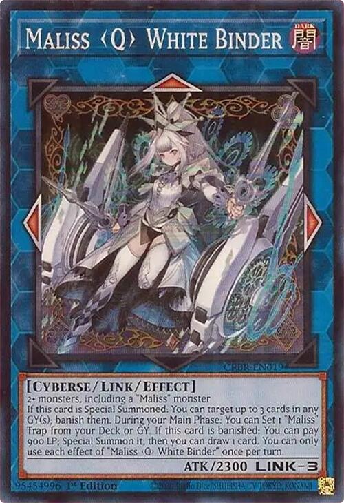 Maliss Q White Binder [CRBR-EN019] Super Rare | Total Play