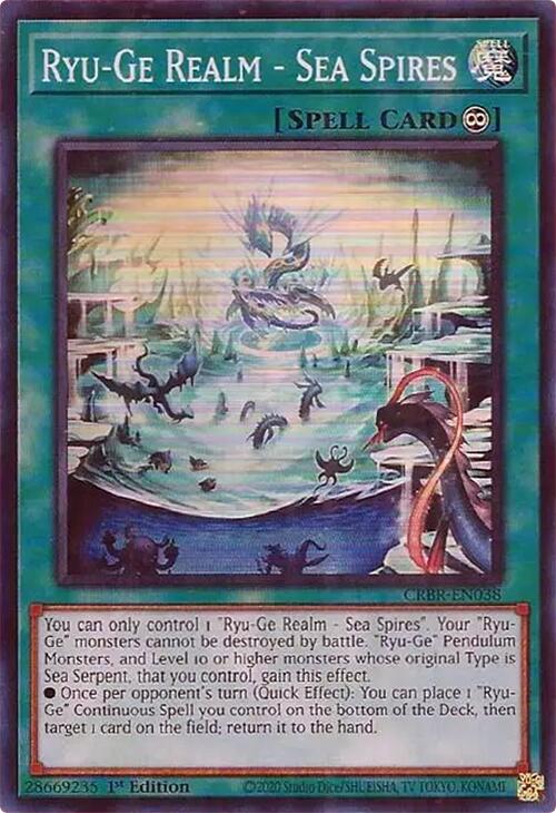 Ryu-Ge Realm - Sea Spires (SR) [CRBR-EN038] Super Rare | Total Play
