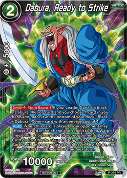 Dabura, Ready to Strike (Unison Warrior Series Boost Tournament Pack Vol. 7) (P-374) [Tournament Promotion Cards] | Total Play