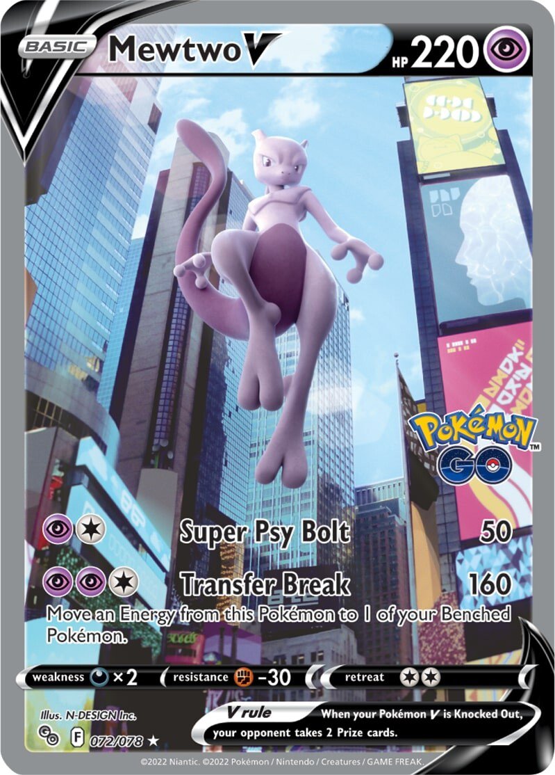 Mewtwo V (072/078) [Pokémon GO] | Total Play