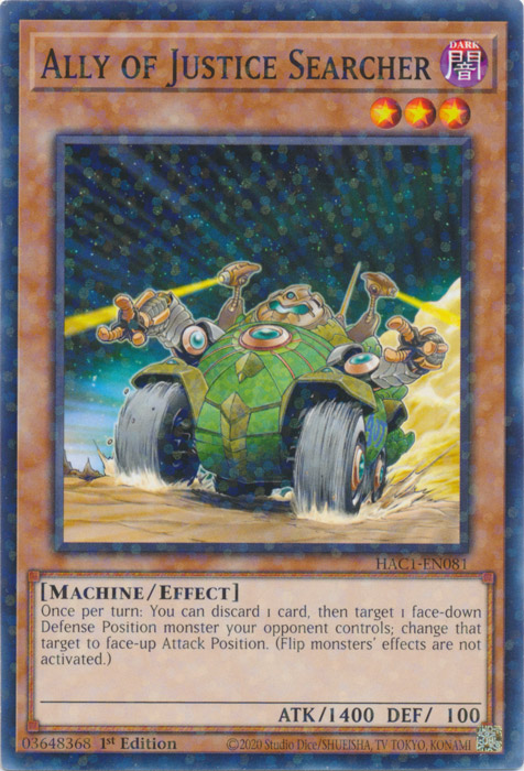 Ally of Justice Searcher (Duel Terminal) [HAC1-EN081] Common | Total Play