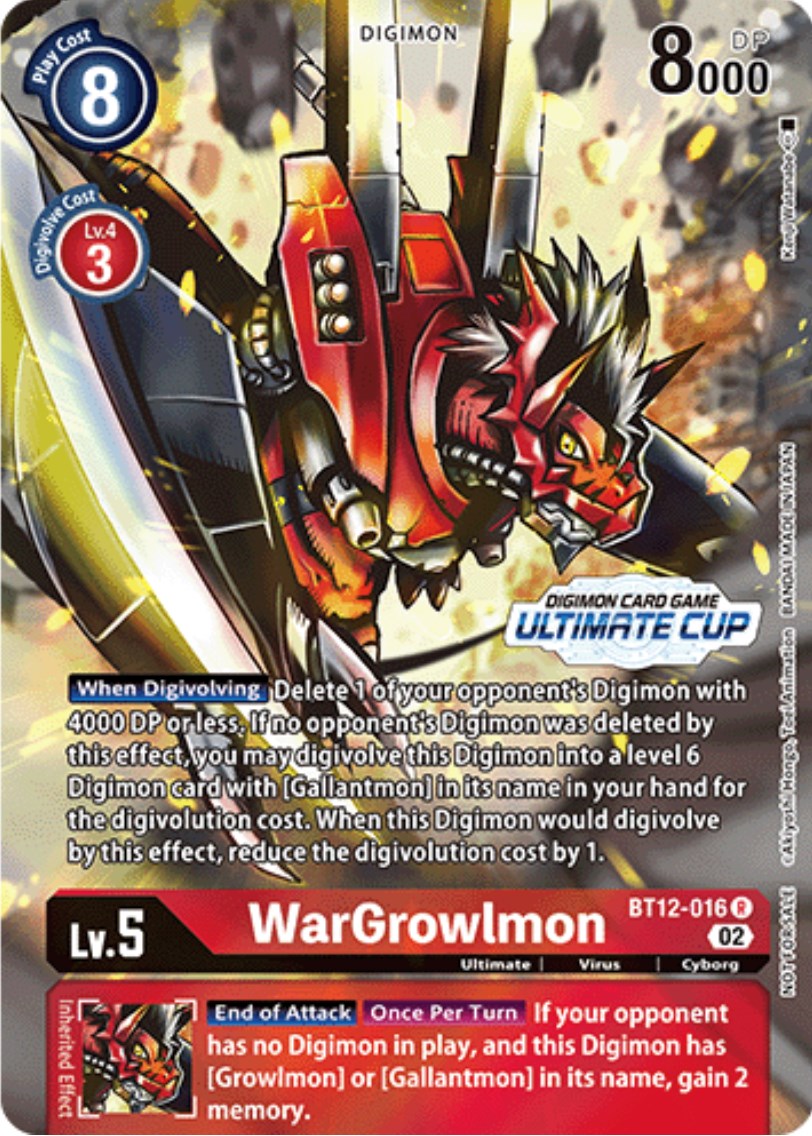 WarGrowlmon [BT12-016] (Ultimate Cup) [Across Time Promos] | Total Play