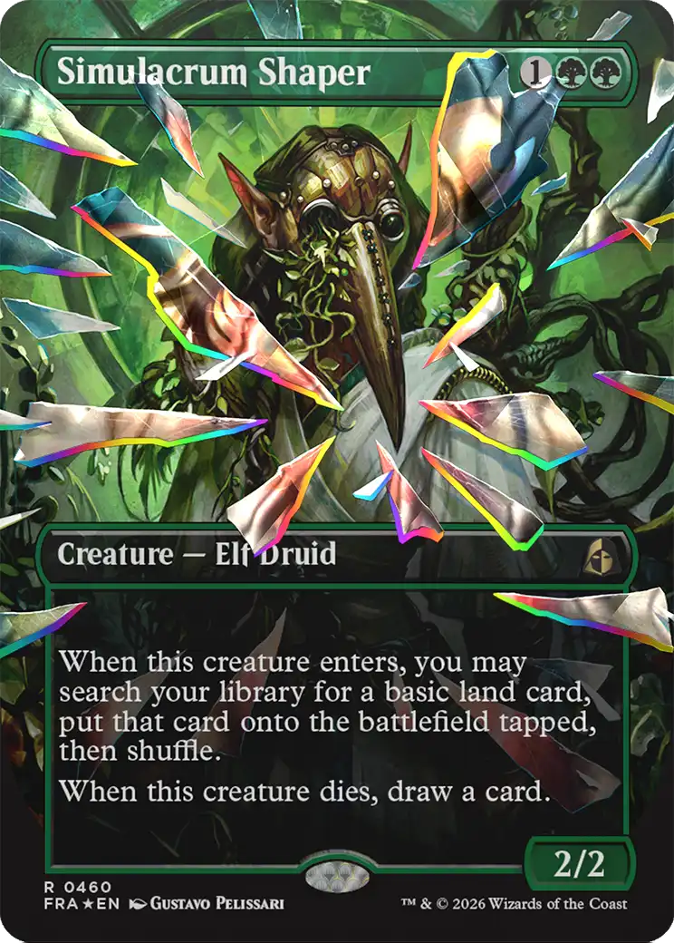 Simulacrum Shaper (Borderless) (Facet Foil) [Reality Fracture] | Total Play