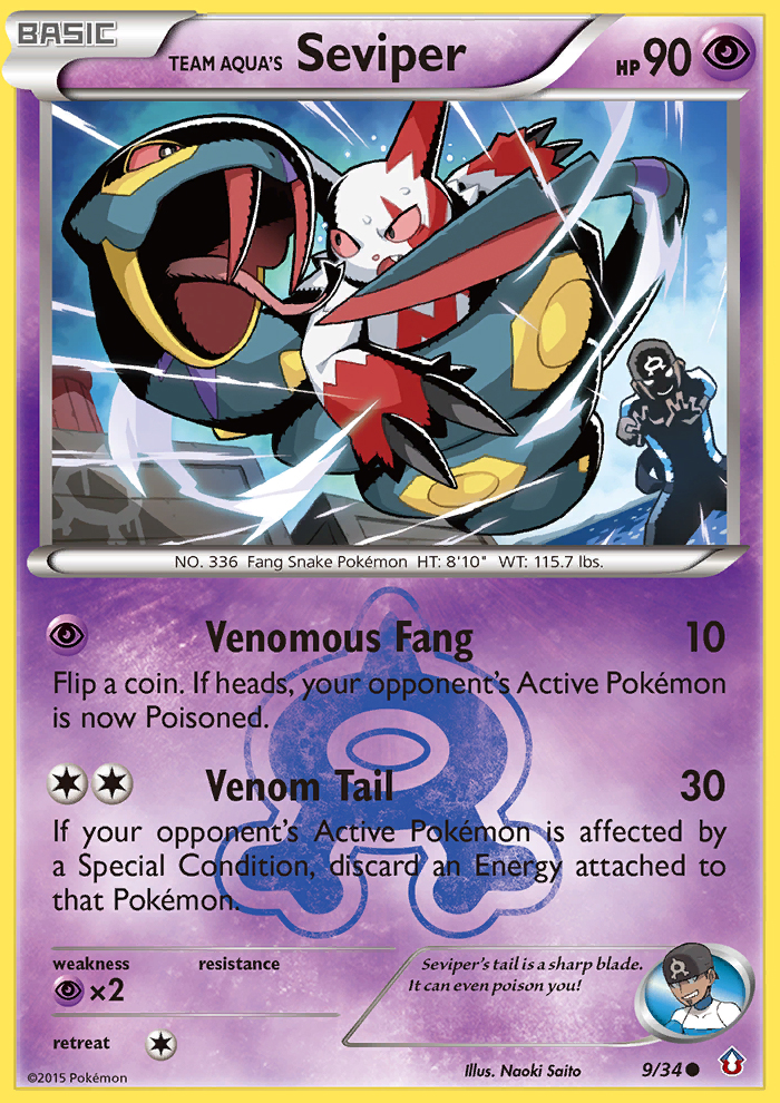 Team Aqua's Seviper (9/34) [XY: Double Crisis] | Total Play