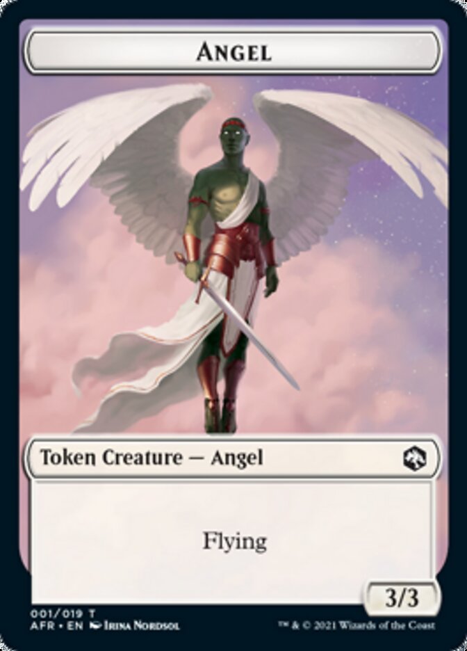 Wolf // Angel Double-Sided Token [Dungeons & Dragons: Adventures in the Forgotten Realms Tokens] | Total Play