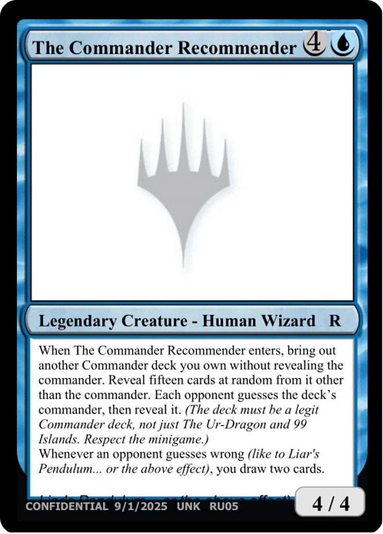 The Commander Recommender [Unknown Event] | Total Play
