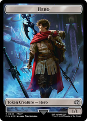 Hero (0031) // Wizard (0035) Double-Sided Token (Surge Foil) [FINAL FANTASY Tokens] | Total Play